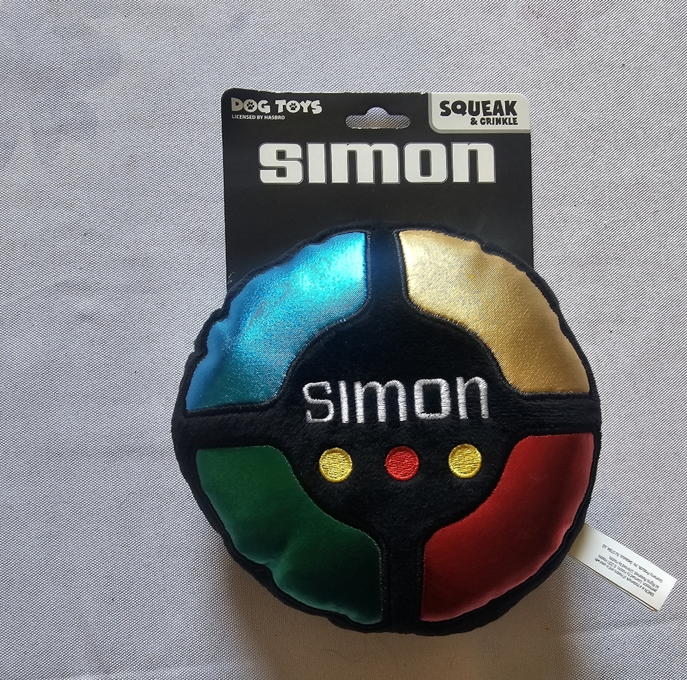 Hasbro Simon Says Plush Dog Toy With Squeak And Crinkle Design NEW
